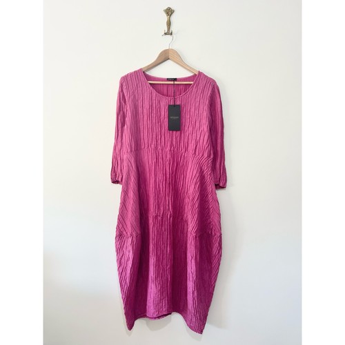 Grizas silk linen crinkle midi - silk,