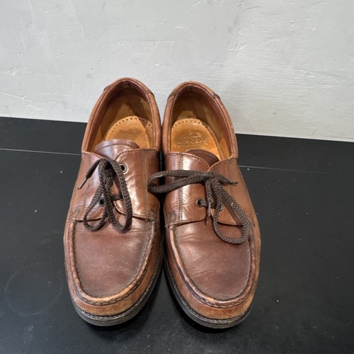 Grenson brown leather boat