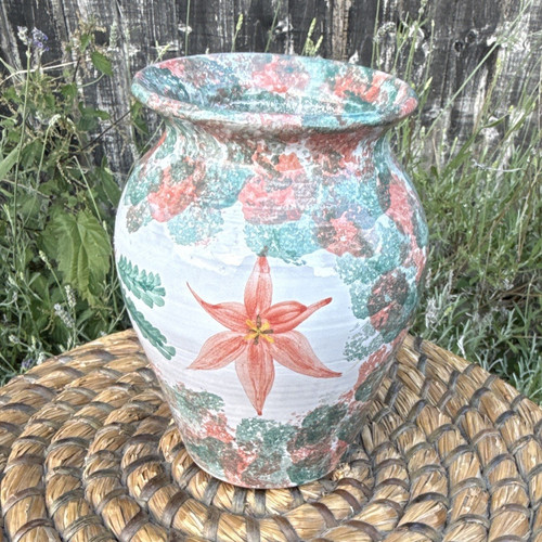 Ceramic painted floral - painted,