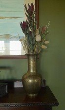 Chinese brass hand engraved