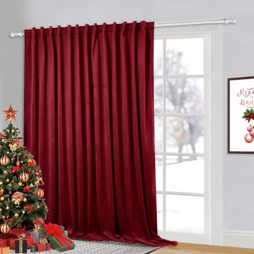Stangh red velvet curtains - red,