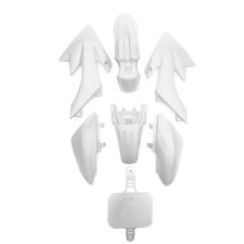 White Pit Bike Plastic Set CRF50 110cc 120cc 125cc Pitbike Fairing Graphics