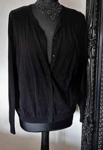 Monsoon black knit button - black,