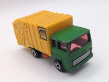 Matchbox Superfast MB36 Refuse Truck 1979 Diecast Toy in Green & Yellow Colour