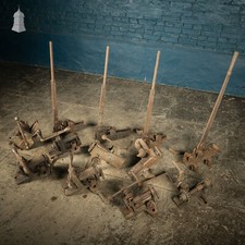 Batch of 11 19th C Carpenters Floorboard Clamps