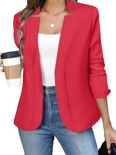 Ladies long sleeve - plain, open
