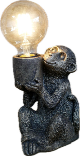 Monkey holding light battery - monkey,