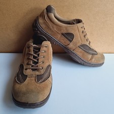 Cotton Traders Lace- up Travel Shoes Men's Size 10 Faux Suede Brown Sand Colour