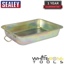Sealey Oil Drain Pan Drip Tray Vehicle Fluid Transfer Metal DRPM2 12 Litre  