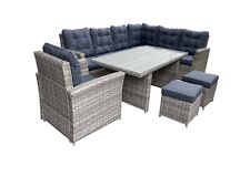 Rattan Skylar Dining Corner Sofa With Table | Homeflair