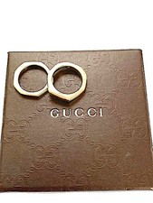 MENS GUCCI 925STERLING SILVER STACKING RING SIZE P HALLMARK ITALY EXCELLENT COND