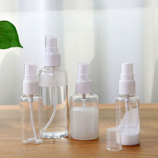 30/50/200ml Plastic Transparent Spray Bottle Refillable  Small Travel Mist Empty