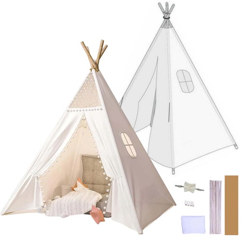 Large canvas kids teepee lace - teepee,