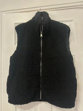 Zara Mens Black Zip Up Sherpa