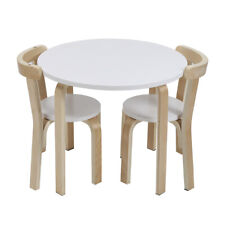 Kids Table and 2 Chairs Dining Set Wooden Children Toddler Playing Activity Desk