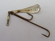 A RARE EARLY CIRCA 1910 ANTIQUE ALLCOCK SCHOOLING SPOOL LURE