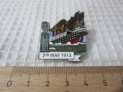 Lusitania 1915 ship pin badge - lusitania,