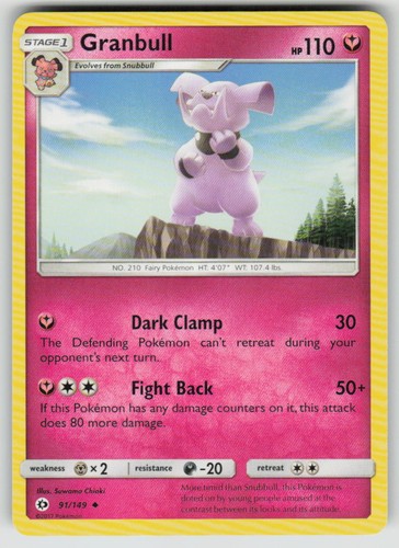 Pokemon granbull 149 sm - granbull,