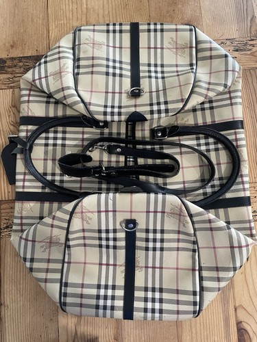 Burberry beige checked canvas - burberry,