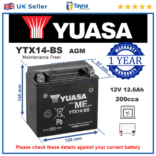 Agm motorbike battery - battery, for