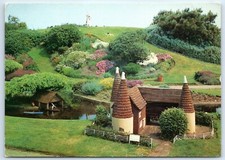 Postcard Southsea Model Village Oasthouse and Windmill Hampshire England