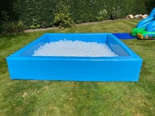 Blue soft Ball Pit, including all balls. 2.5m x 2.5m