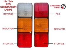 Ifor Williams Flat Bed Plant Trailer LED Rear Light Upgrade Set 12-24v