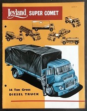 LEYLAND SUPER COMET 14 TON Diesel Truck Commercial Sales Brochure Sep 1958  #764