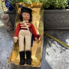 Vintage lenci type? Doll plastic face felt body ?? 12” tall very old 