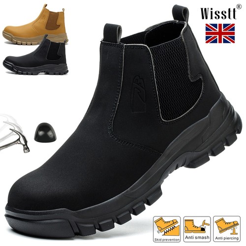 Men leather work ankle - leather,