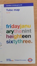 2007 May 'Day Before' Liam Gillick London Underground Tube Map Mint Condition
