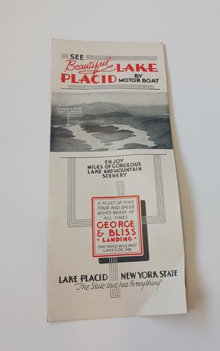 Vtg 1940s lake placid - lake, motor