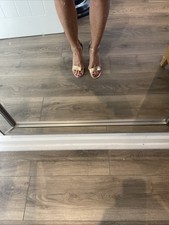 Gold Patent Sandals Hardly Worn Size 6 Wide Fitting