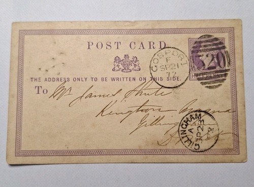 Lilac post card - 1/2d,