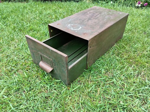 Vintage metal drawer cabinet - drawer,