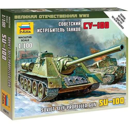 Zvezda 6211 100 soviet self - zvezda, su-100