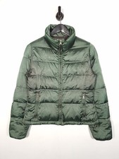 Prada Puffer Jacket Size 40 IT (UK 8) Womens Green Down Insulated Coat Authentic