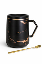 Ceramic Mug with Lid & Spoon