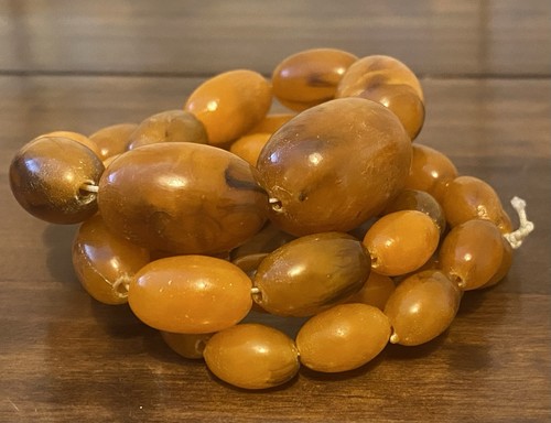 Vintage amber necklace - vintage,