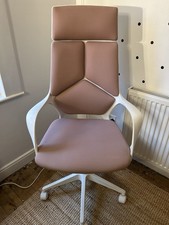Habitat Alma High Back Office Chair - Pink Used But Great Condition  RRP £140