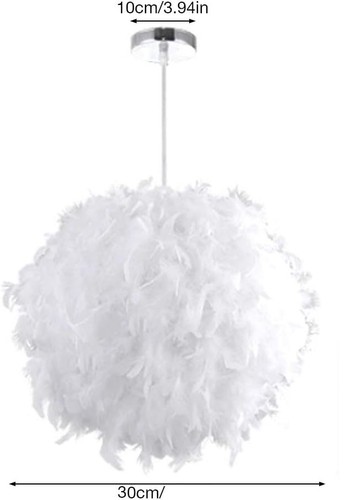 Fluffly feather lamp shade - feather,