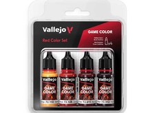 Vallejo VA72377 18ml x4 - Game Color Acrylic Paint Set - Red Colour Set