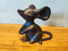 Single Rustic Cast Iron Mouse