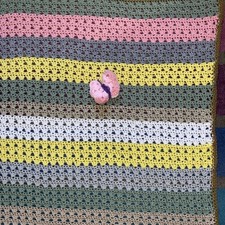 Large Stripe Crochet Blanket