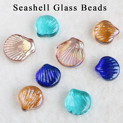 Seashell glass beads - beads,