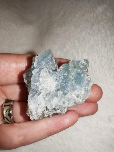 Celestite cluster fragment - celestite, –