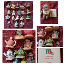 18 Tetley Tea Collectable Houses, Teapots Figures monkey and playing cards