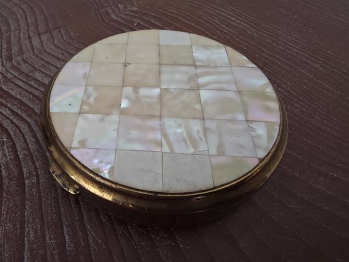 Vintage musical powder compact - vintage,