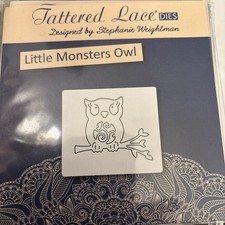 Tattered lace die ‘little monsters owl’ used once