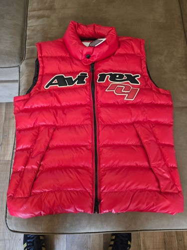 Avirex mens gilet jacket red - mens,